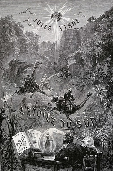 Jules Verne, "L'Etoile du Sud", frontispice