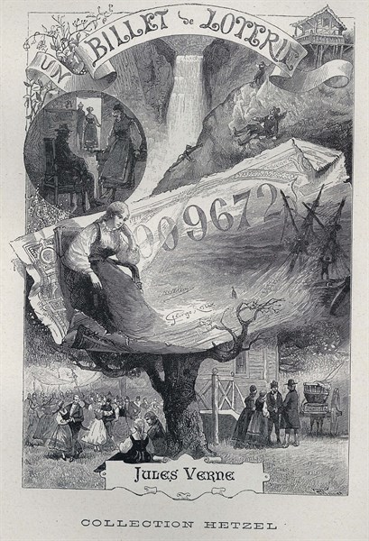 Jules Verne, "Un Billet de loterie", frontispice