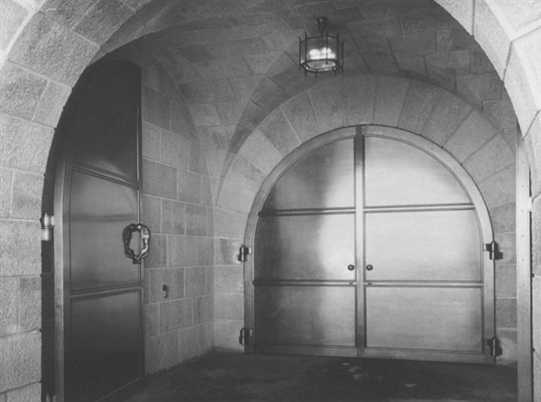 Eagle's Nest, Adolf Hitler's retreat at Berchtesgaden.
Access corridor door to the eagle's nest