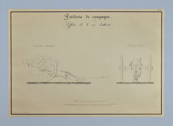 Traité d'artillerie : Affûts de 8 en batterie