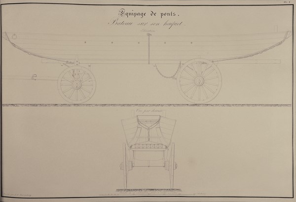 Traité d'artillerie : Bateau sur son haquet