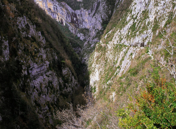 Les gorges d'Enfer et le chemin de la Mâture, vue du chemin de la Mâture