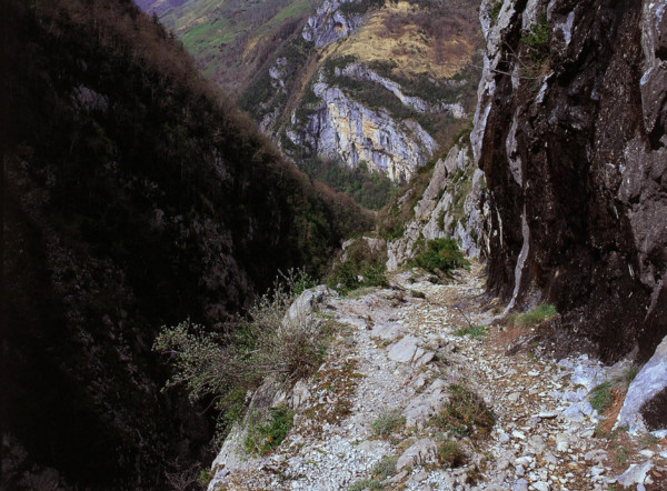 Les gorges d'Enfer et le chemin de la Mâture, vue du chemin de la Mâture