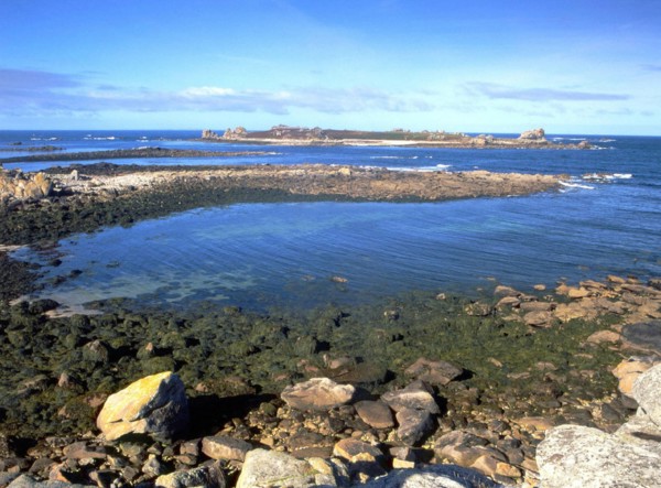 Vue des environs de la pointe de Saint-Gonvel en direction de l'ouest, île d'Yock