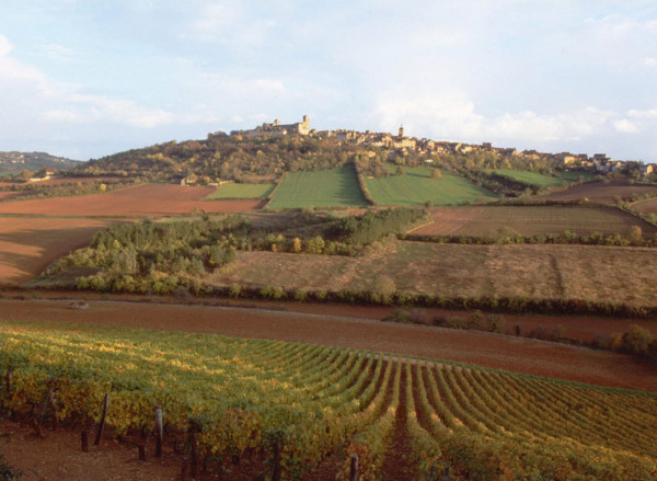 Vue de la route d'Asquins à la D36 en direction de Vézelay