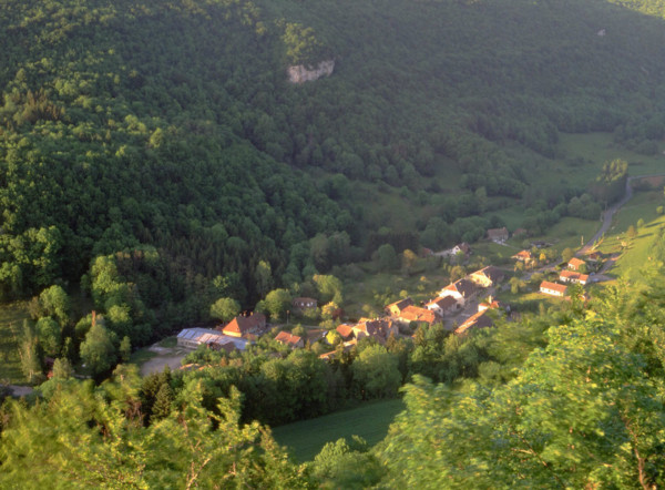 Vue du point de vue de Chez Moine, en direction de Guillon-les-Bains