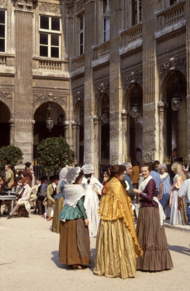 Personnages costumés pour les cérémonies du bicentenaire de la Révolution française, Jardins du
