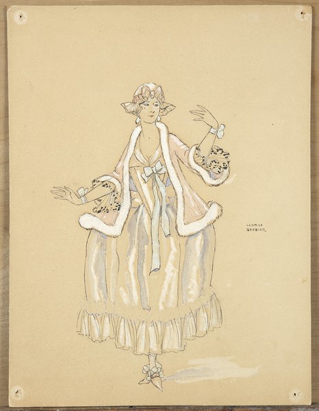 Barbier, "Femme au petit manteau de fourrure"