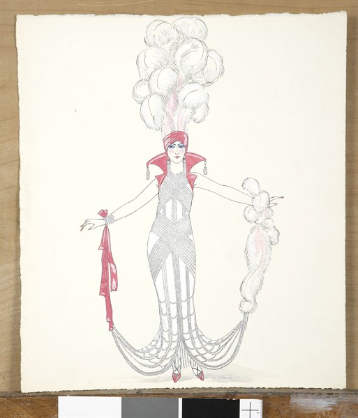 Barbier, "Panache de plumes d'autruche"