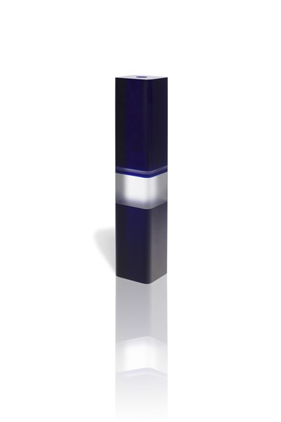 Vizner, Tall Blue Vase with two Stripes