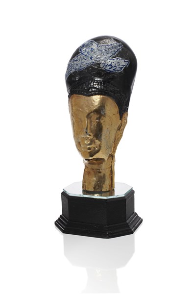 Eisch, Buddha - Black-gold and bird