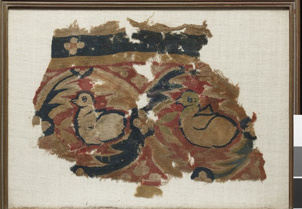 Coptic textile adorned with ducks