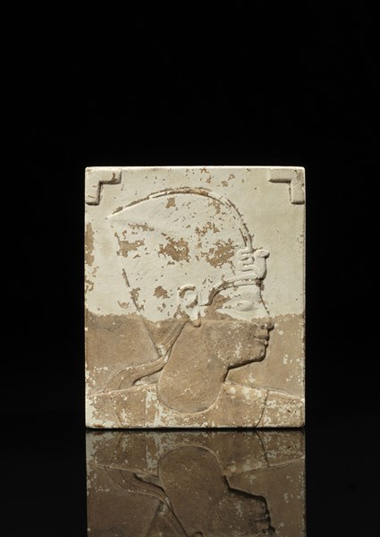 Egyptian double-sided sculptor's model with heads of a king