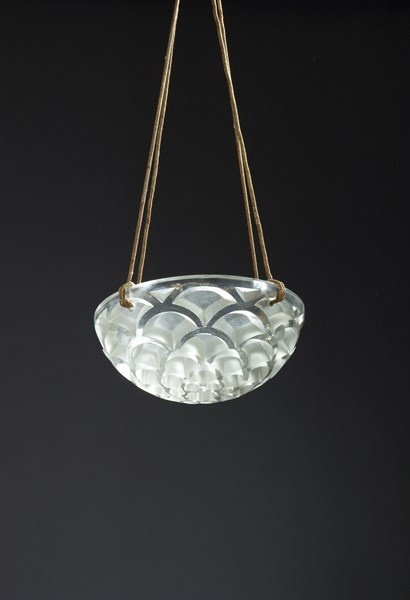 Lustre à vasque en verre