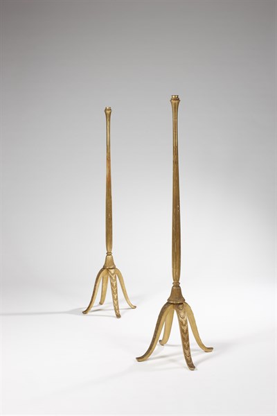 Paul Follot. Pair of floor lamps.
