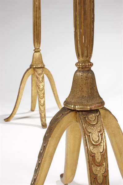 Paul Follot. Pair of floor lamps.