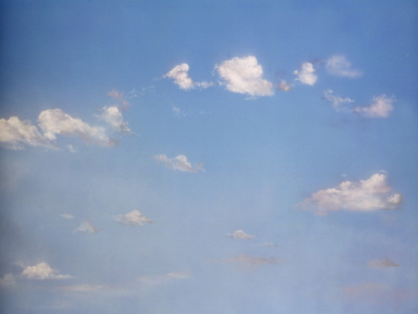 Ciel nuageux. Bâche peinte