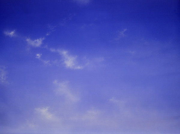 Ciel nuageux. Bâche peinte