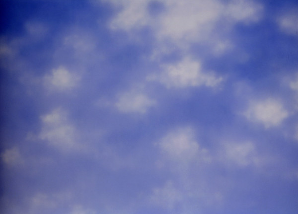 Ciel nuageux. Bâche peinte