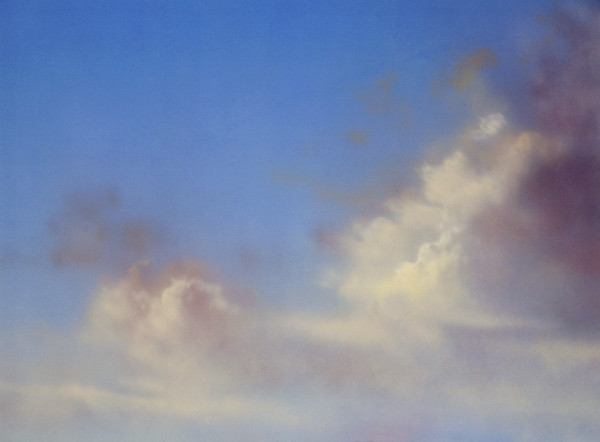 Ciel nuageux. Bâche peinte