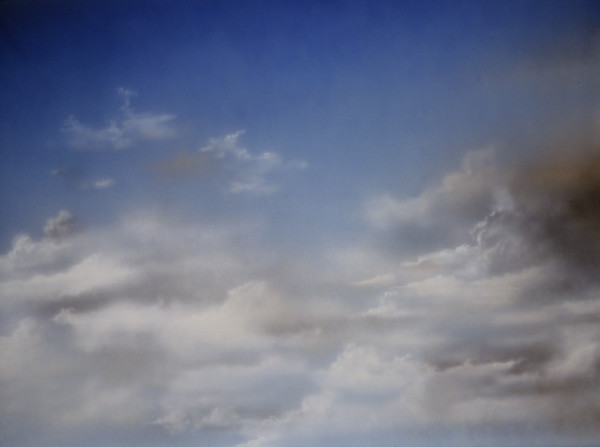 Ciel nuageux. Bâche peinte