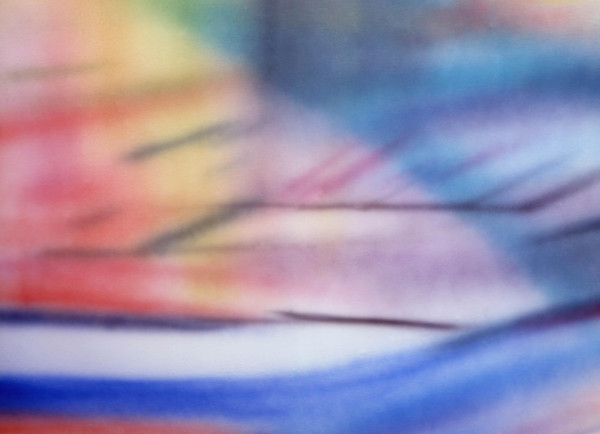 Effet de crayons. Bâche peinte