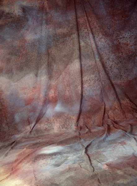 Draping. Painted canvas tarp