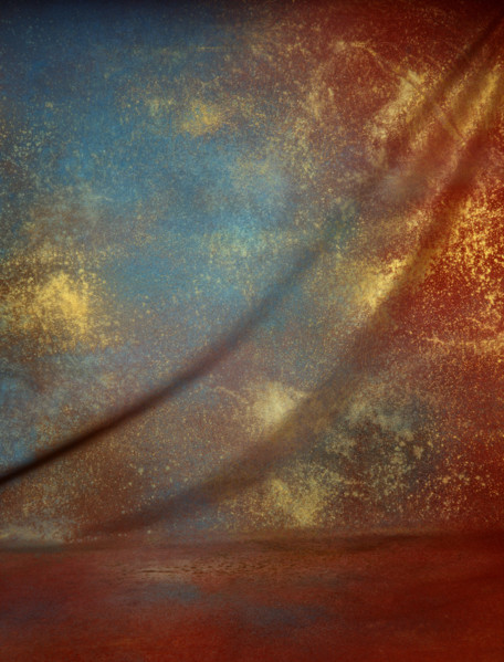 Draping. Painted canvas tarp