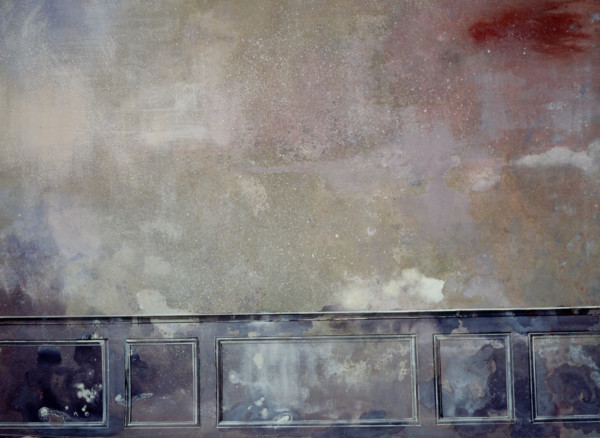 Fresque. Bâche peinte en trompe l'oeil