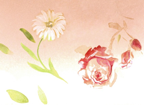 Fleurs. Bâche peinte
