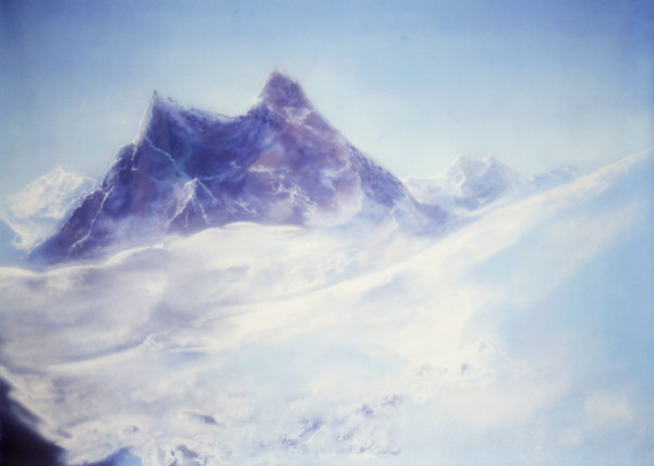 Bâche peinte. Paysage de montagne