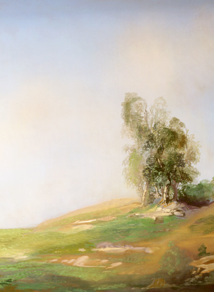 Bâche peinte. Paysage