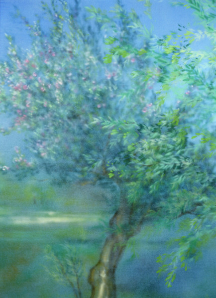 Bâche peinte. Paysage