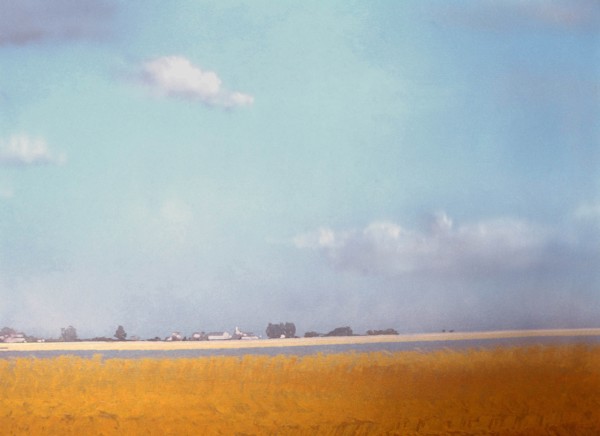 Bâche peinte. Paysage