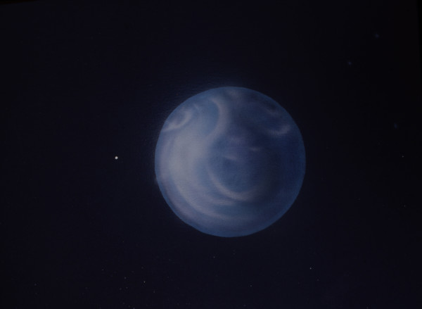 Planets. Painted canvas tarp