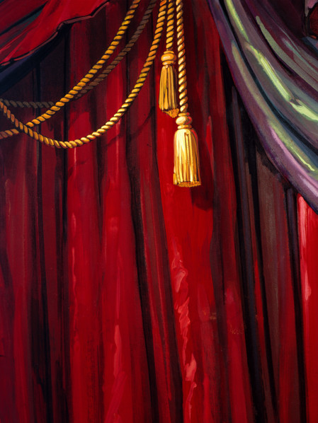 Décor peint. Rideau de théâtre