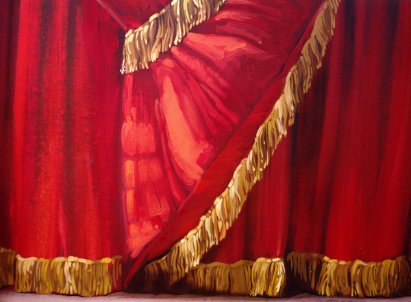 Décor peint. Rideau de théâtre