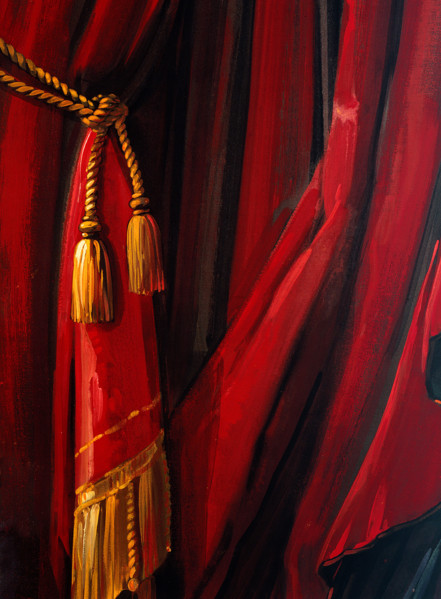 Décor peint. Rideau de théâtre