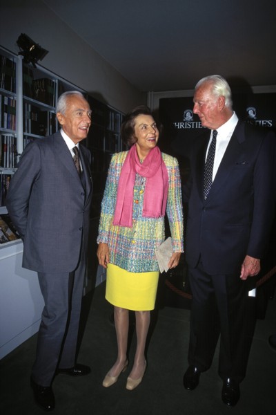 Hubert de Givenchy, André and Liliane Bettencourt