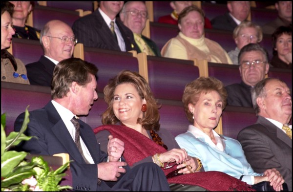 01/28/2001. Grand Duke Henri and Grand Duchess Maria Teresa attend a concert in tribute to Grand Duke family.
