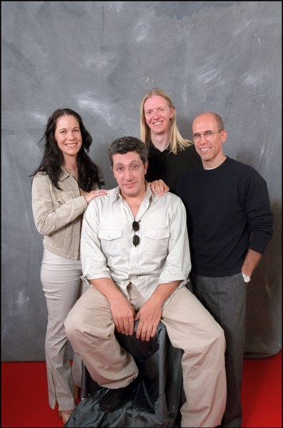 05/12/2001. EXCLUSIVE 54th Cannes film festival: studio of "Shrek" team.