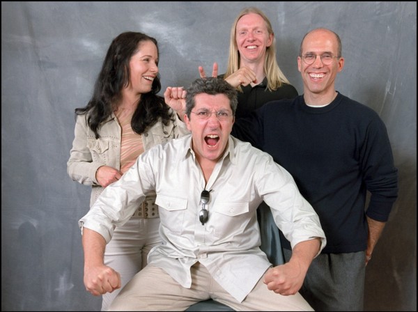 05/12/2001. EXCLUSIVE 54th Cannes film festival: studio of "Shrek" team.