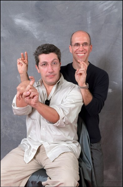 05/12/2001. EXCLUSIVE 54th Cannes film festival: studio of "Shrek" team.