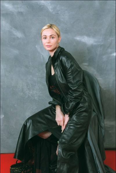 05/12/2001.  54th Cannes film festival: studio of Emmanuelle Beart and Catherine Corsini.