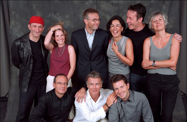 08/00/2001. The new team of TV host Laurent Ruquier