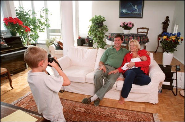 09/00/2001. Close up Muriel Hermine former Synchronized Swimming champion introduces her new born baby Killian