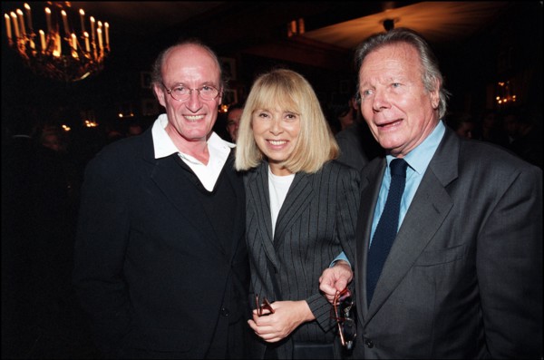 Mireille Darc and her husband, Pascal Desprez, and Jean Piat
