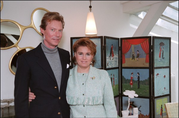 02/00/2002. Grand duke and duchess of Luxembourg, Henri and Maria Theresa, in Paris