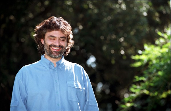 10/08/2001. EXCLUSIVE: Close-up Andrea Bocelli at home.