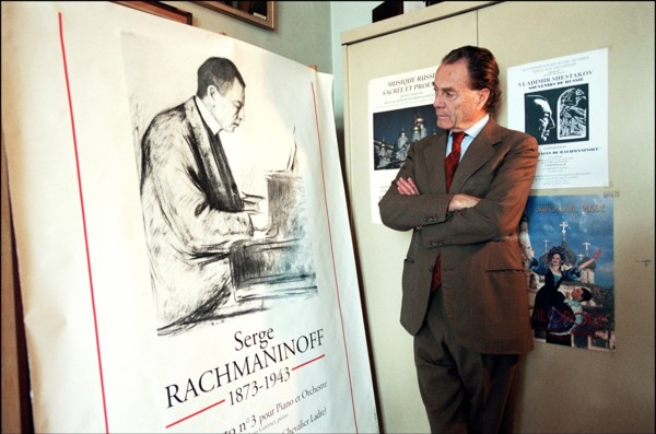 10/00/2001. Count Piotr Cheremetiev, president of the French society of Russian music, at the Sergei Rakhmaninov Russian conservatoire in Paris.